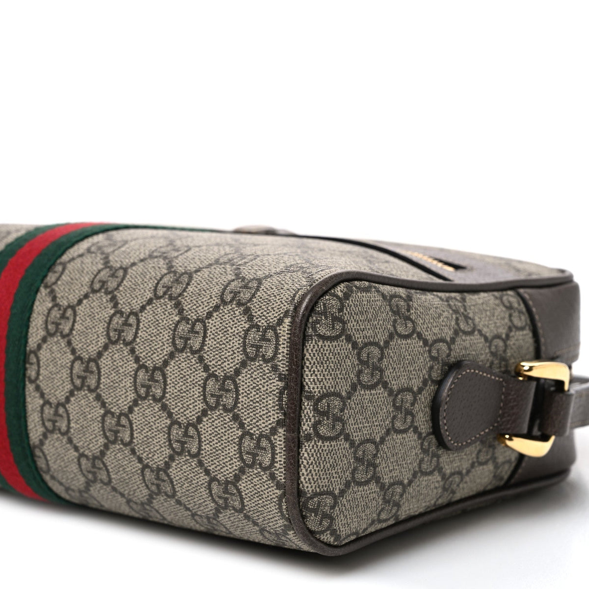 GG Supreme Monogram Web Small Ophidia Shoulder Bag Brown
