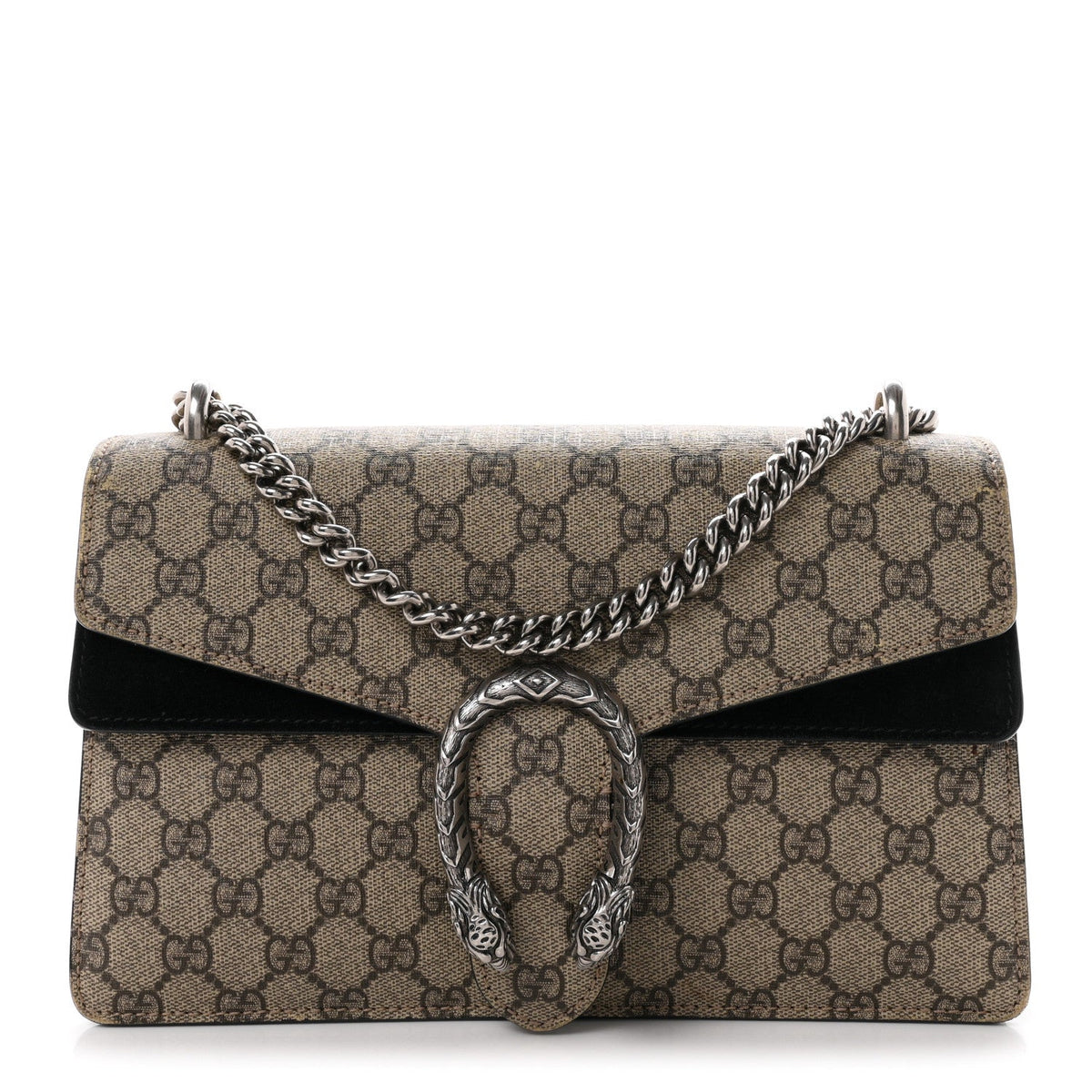 GG Supreme Monogram Small Dionysus Shoulder Bag Black