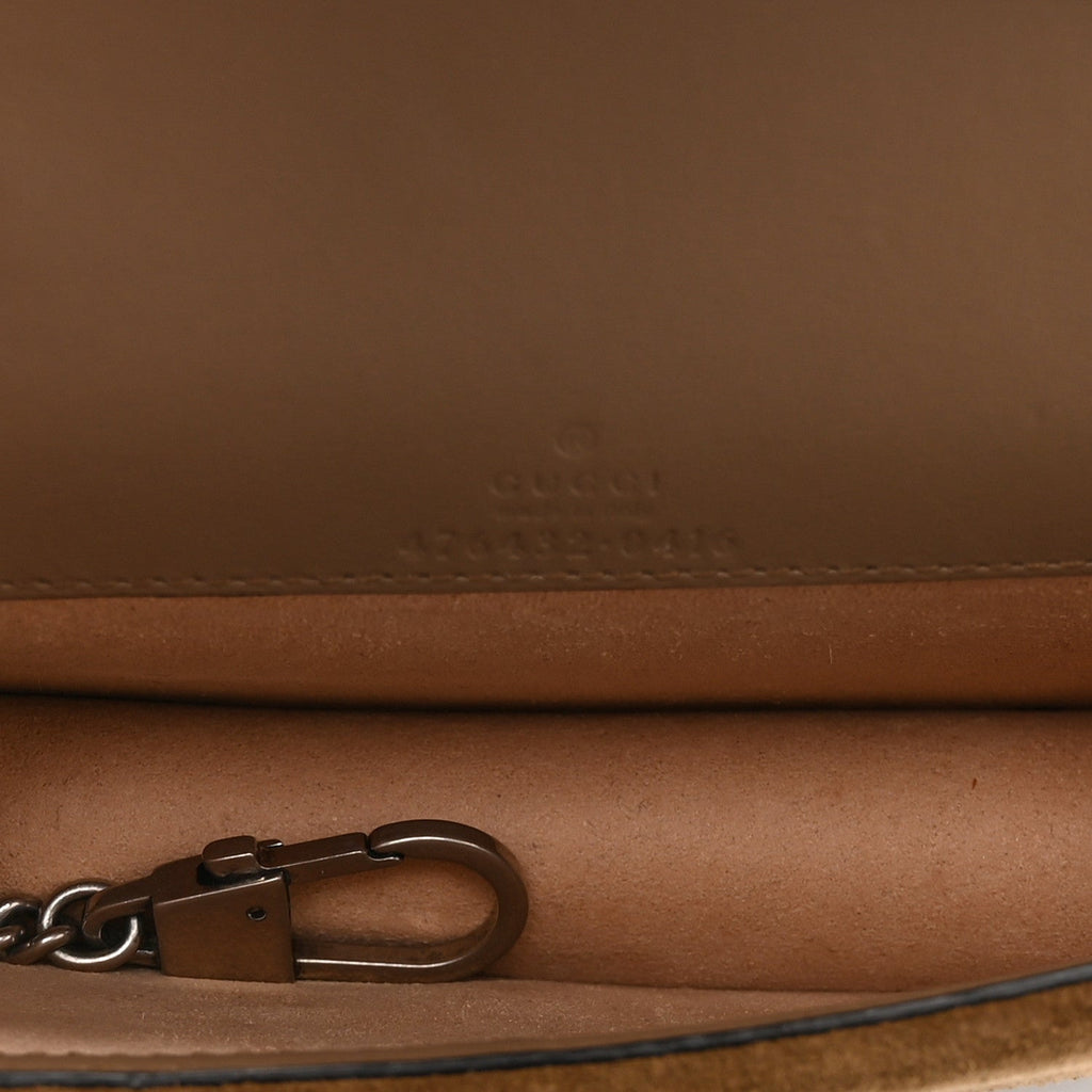 GG Supreme Monogram Super Mini Dionysus Shoulder Bag Taupe