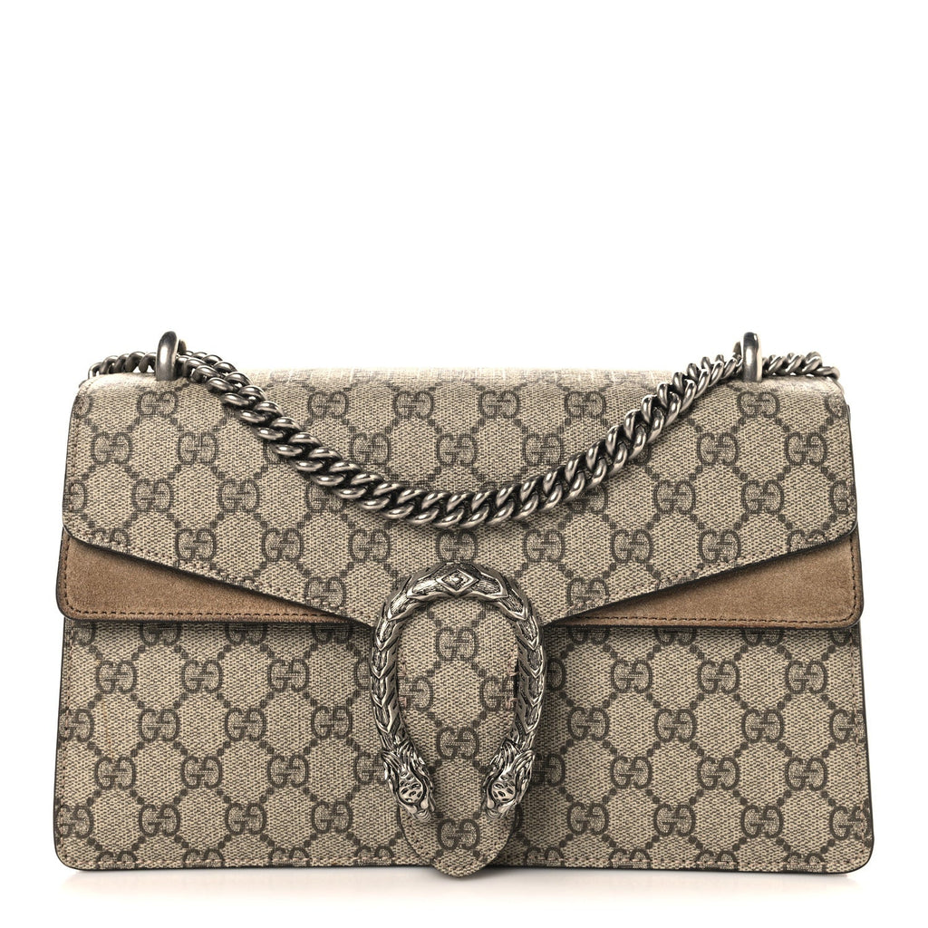 GG Supreme Monogram Small Dionysus Shoulder Bag Taupe