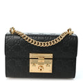 Guccissima Small Padlock Shoulder Bag Black