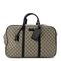 GG Supreme Monogram Selleria Calfskin Carry On Duffle With Wheels Beige Ebony Black