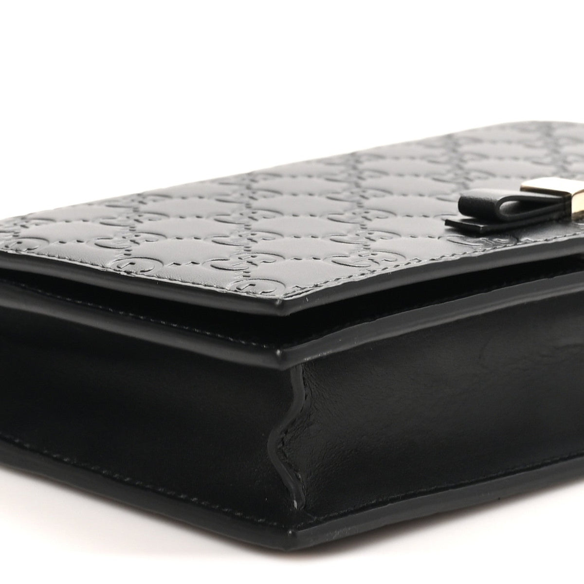 Guccissima Signature Bowy Chain Wallet Black