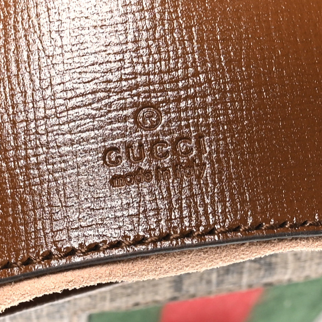 GG Supreme Monogram Azalea Calfskin Web Mini Jackie 1961 Hobo Beige Ebony Brown Sugar