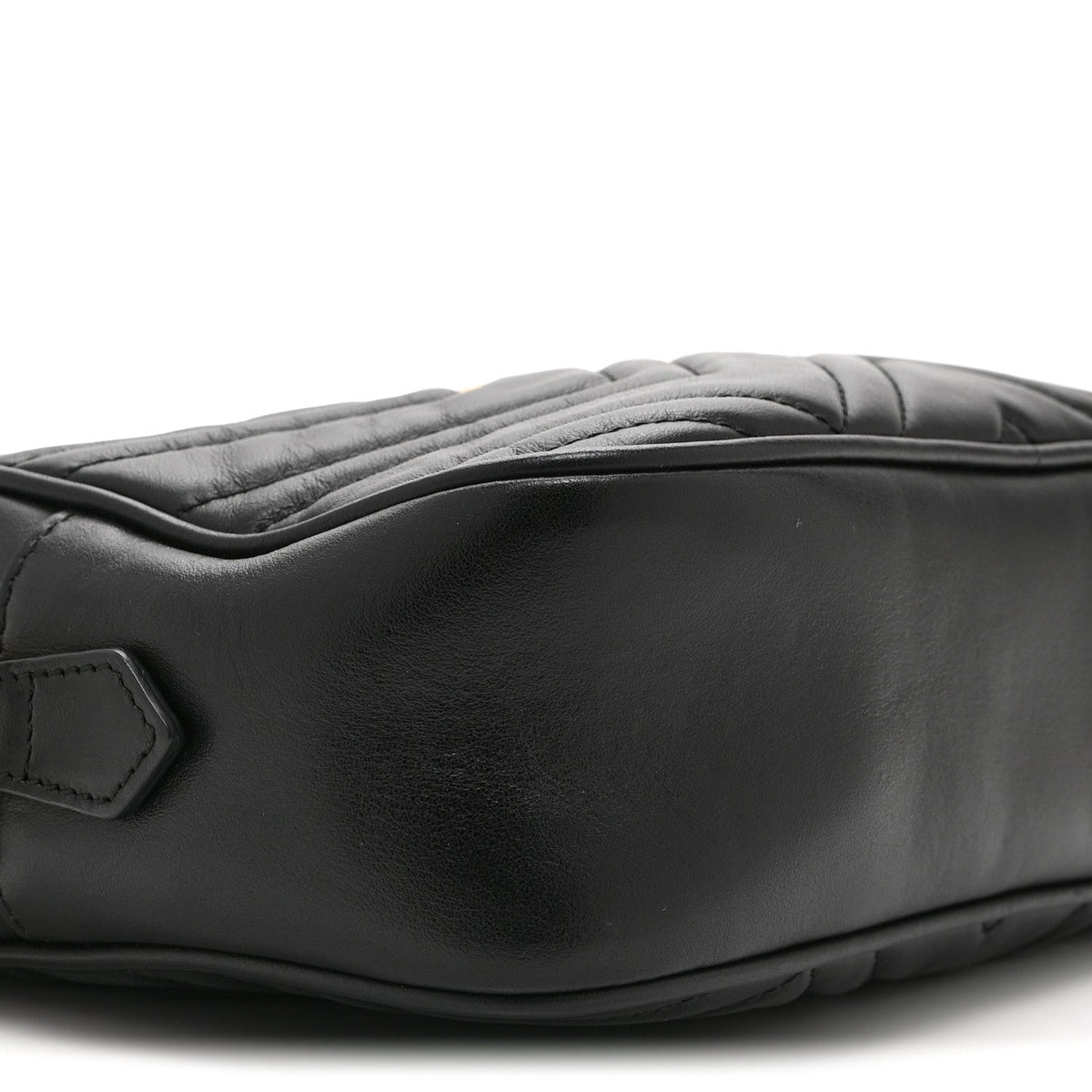 Calfskin Matelasse Small GG Marmont Chain Shoulder Bag Black