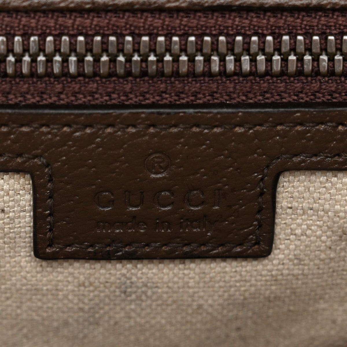 Tender GG Supreme Monogram Textured Dollar Calfskin Ophidia Messenger Bag Beige Ebony Dark Brown