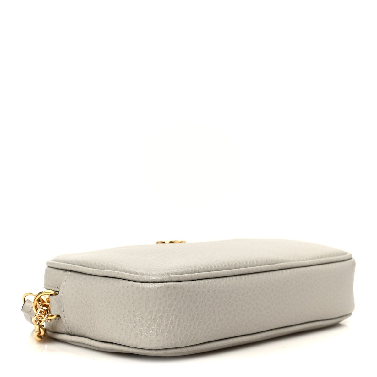 Dollar Calfskin Super Mini GG Marmont Chain Shoulder Bag Deep Grey