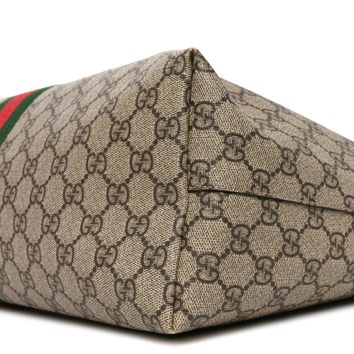 GG Supreme Monogram Medium Ophidia Shopping Tote Brown