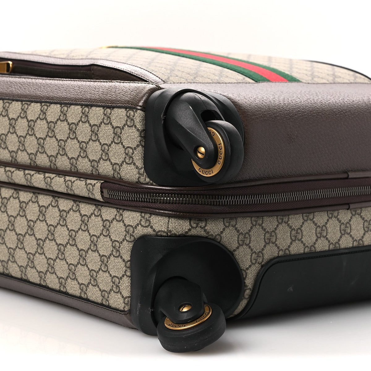 GG Supreme Monogram Web Medium Savoy Trolley Beige Ebony