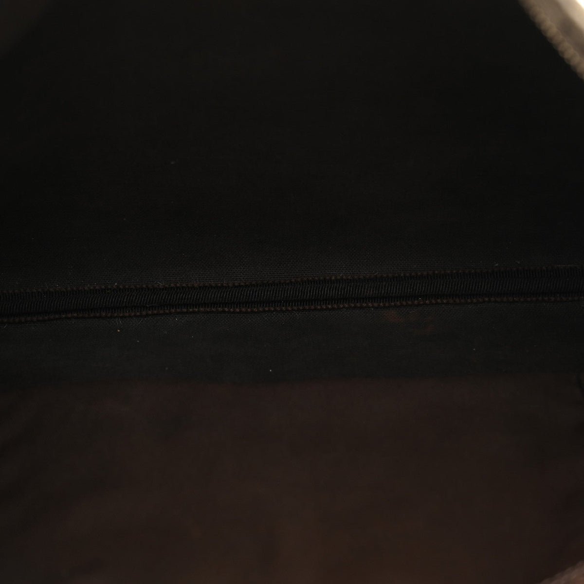 GG Supreme Monogram Medium Flat Messenger Bag Dark Brown