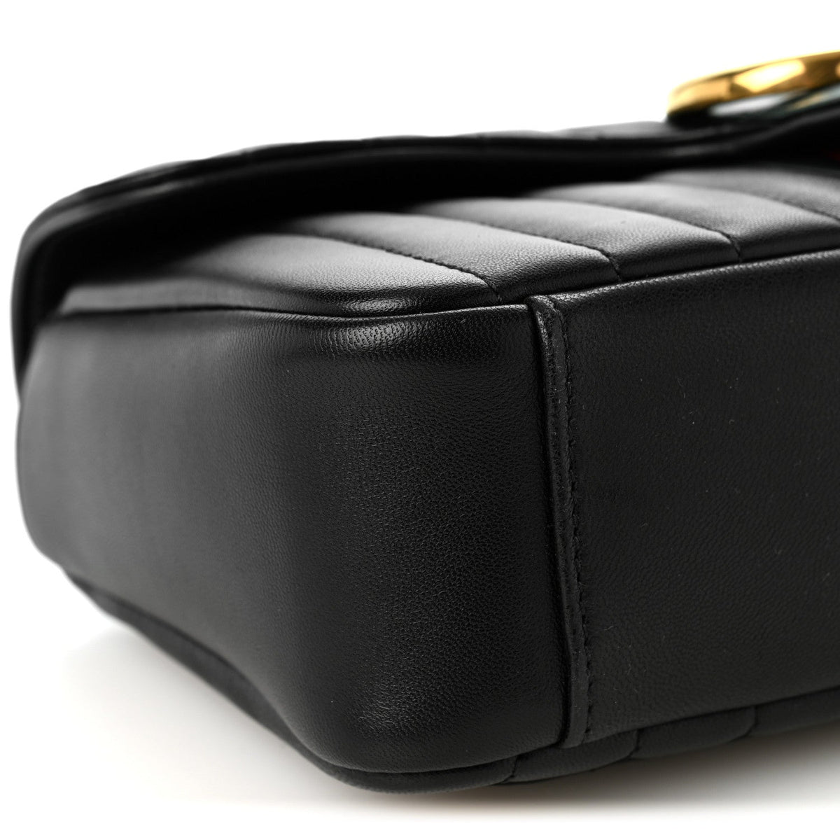 Nappa Vertical Matelasse Medium Jetset GG Marmont Shoulder Bag Black