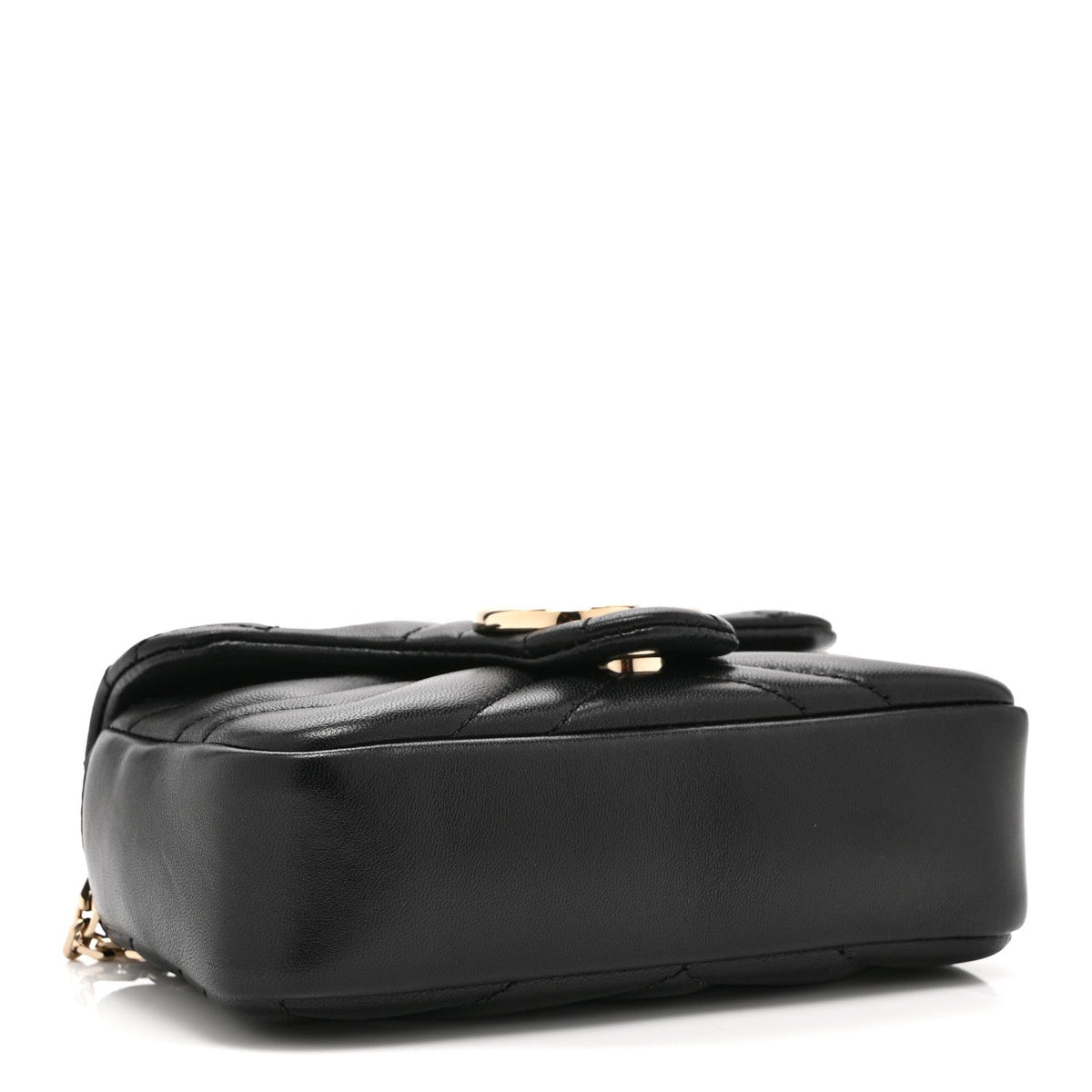 Lambskin Matelasse Mini GG Marmont Shoulder Bag Black