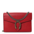 Calfskin Mini Dionysus Chain Wallet Hibiscus Red