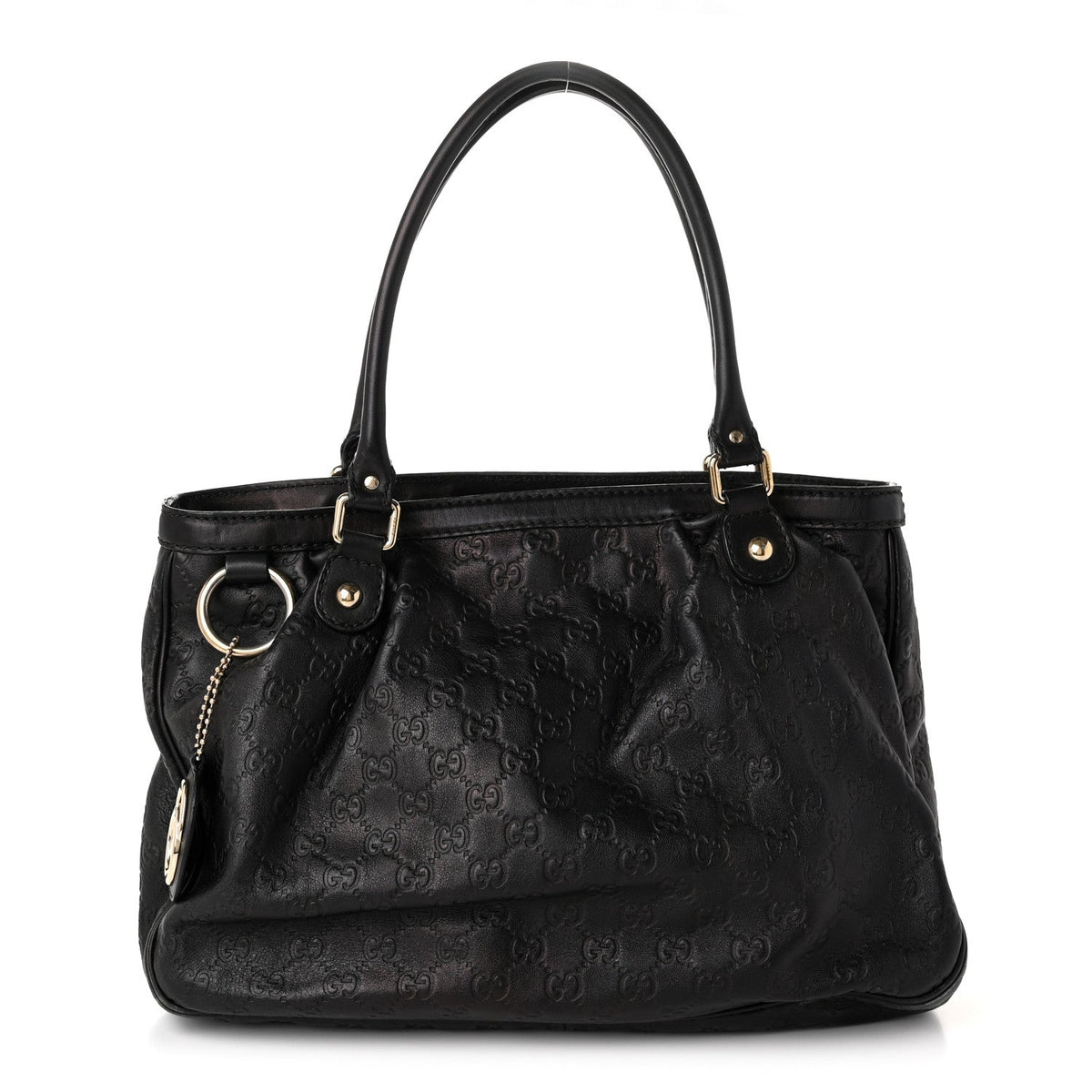 Guccissima Medium Sukey Top Handle Tote Black