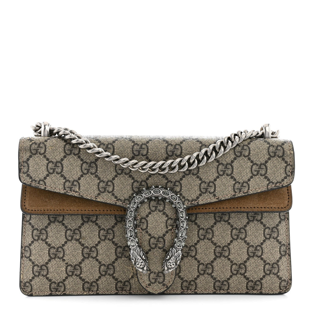 GG Supreme Monogram Small Dionysus Shoulder Bag Taupe