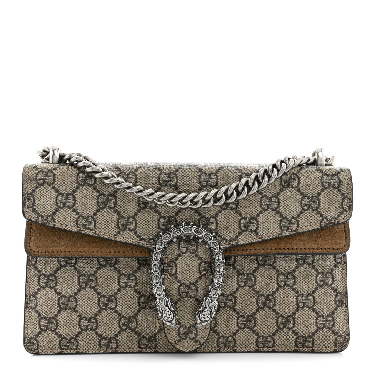 GG Supreme Monogram Small Dionysus Shoulder Bag Taupe