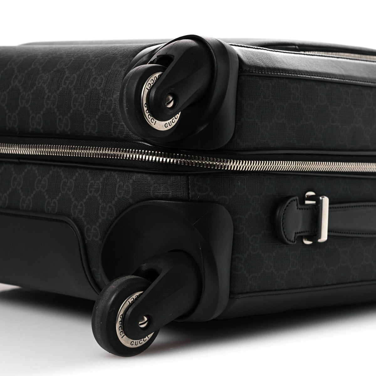 GG Supreme Monogram Calfskin Carry On Trolley Black