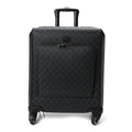GG Supreme Monogram Azalea Calfskin Retro Interlocking G Small Savoy Cabin Trolley Black