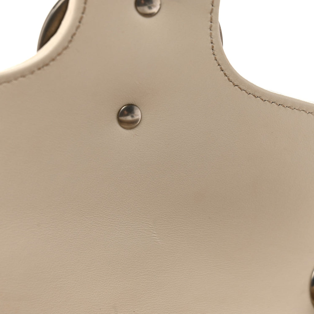 Calfskin Matelasse Aria Small GG Marmont Shoulder Bag Mystic White