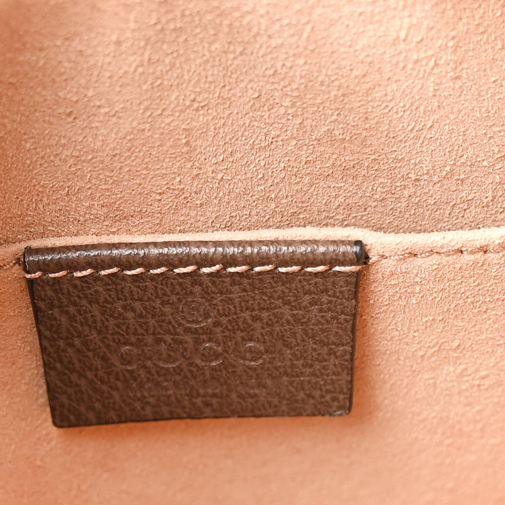 GG Supreme Monogram Web Small Ophidia Belt Bag 85 34 Dark Brown