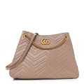 Calfskin Matelasse Medium GG Marmont Shoulder Tote Bag  Porcelain Rose
