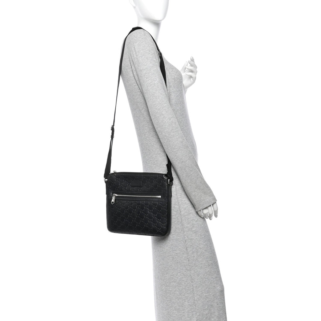 Guccissima Signature Small Messenger Bag Black
