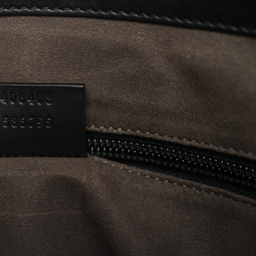 Guccissima Signature Medium Flat Messenger Bag Black
