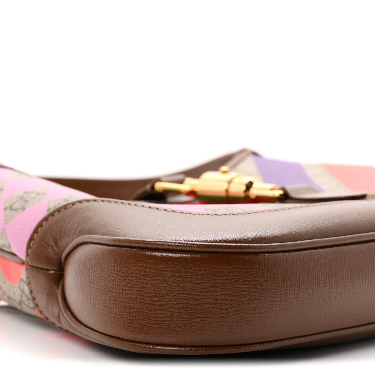 GG Supreme Monogram Azalea Calfskin Print Web Small Jackie 1961 Hobo Multicolor