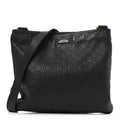 Guccissima Medium Flat Messenger Bag Black