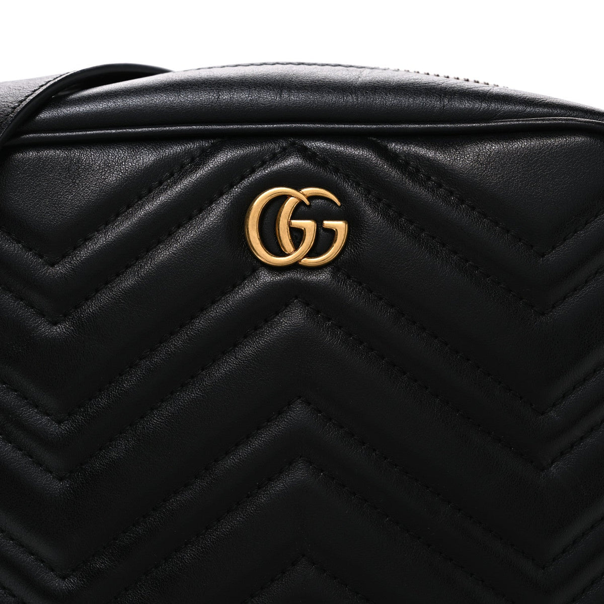 Calfskin Matelasse GG Marmont Travel Bag Black
