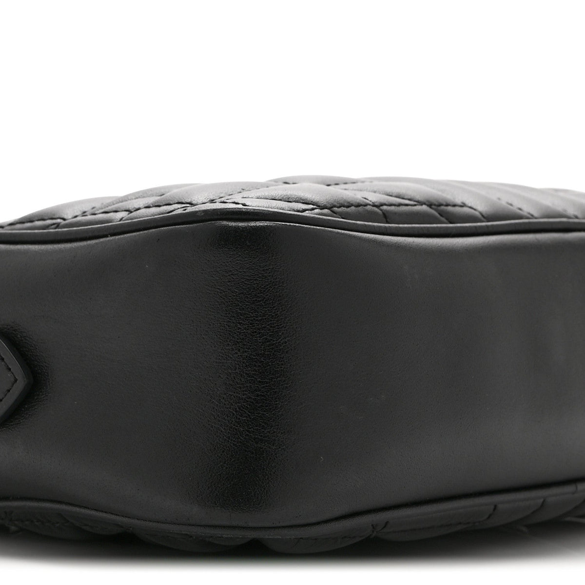 Calfskin Matelasse Aria Small GG Marmont Chain Shoulder Bag Black